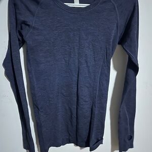 Size 4 Lululemon Swiftly Tech Long Sleeve Crew Reflective - Dark Court Purple
